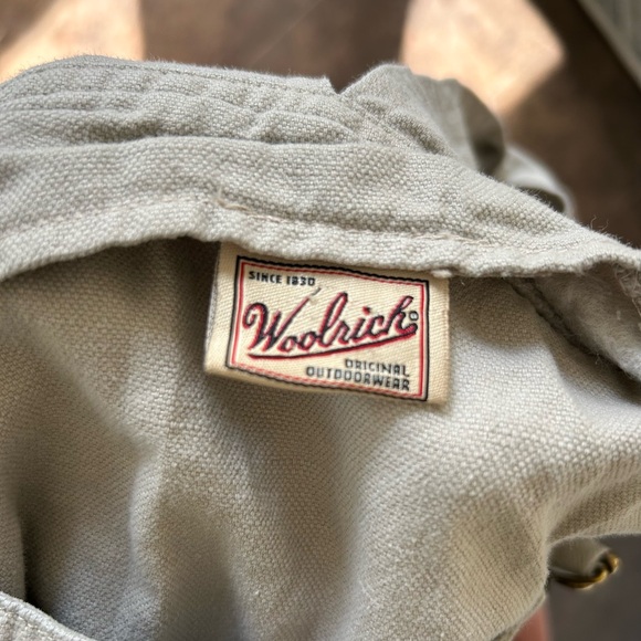 *SOLD* Vintage Woolrich Linen Blend Overalls Dress - Picture 3 of 6